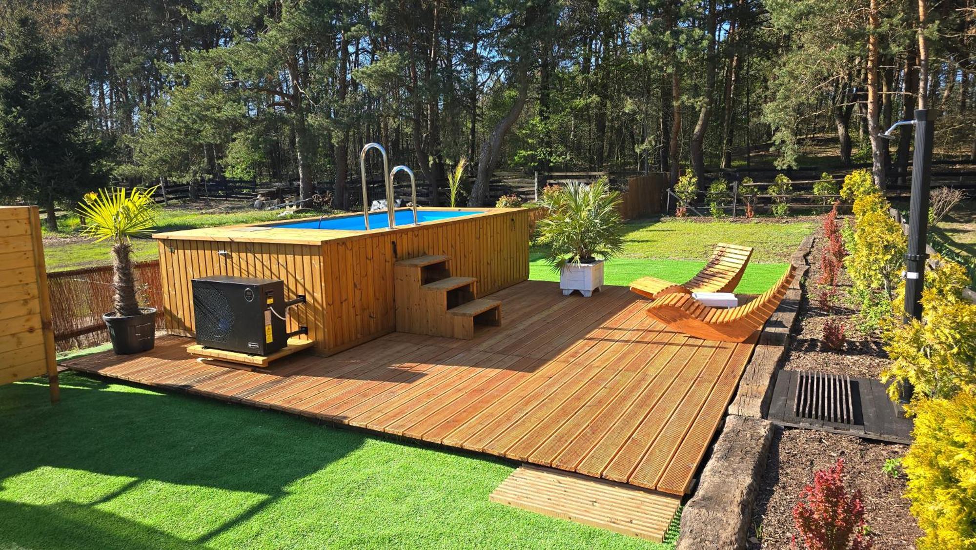 Vip Village Las Woda Rower - Podgrzewany Basen, Balia, Sauna Miedzierza Экстерьер фото