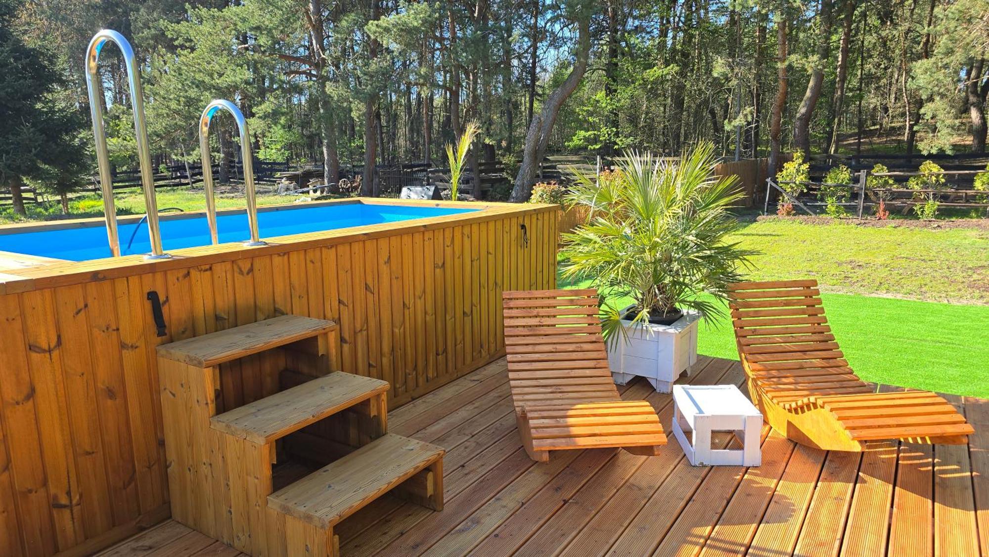 Vip Village Las Woda Rower - Podgrzewany Basen, Balia, Sauna Miedzierza Экстерьер фото